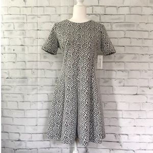 Hutch | "Andy" B&W Textured Print Fit-and-Flare